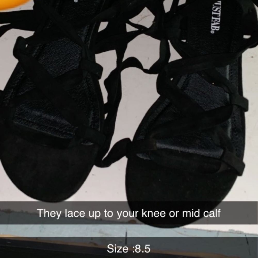 Just Fab lace up ankle flats